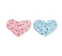 STOBAZA Coussin Chauffant pour Petits Animaux 2pcs en Tissu Confortable de Cœur, pour Hamster et Cobaye en Hiver, Doux et Sûr pour Cage ou Table