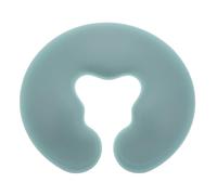 STOBAZA Coussin de Massage Facial en Silicone Vert Clair, Oreiller Ergonomique de U avec Trou, Grand Format Rigide pour Table de Massage, Appui-tête Spa Professionnel, Entretien Facile,
