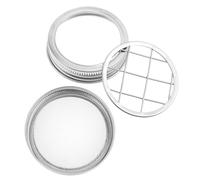 STOBAZA Couvercle Filtre Acier Inoxydable pour Bocal à Germination et Arrangement Floral Kit Pratique et Léger Compatible Bocaux Standard pour Cultiver Germes et Fleurs