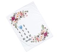 STOBAZA Couverture Emmaillotage Accessoire Photo pour Bébé Flanelle Blanche Couture Soignée Grand Format pour Séance Photo Nouveau-Né Shower Hiver