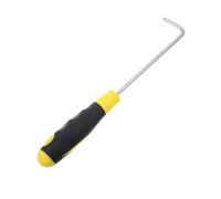 STOBAZA Crochet Acier Inoxydable avec Poignée Caoutchouc pour Levage Couvercles de Regard Roulantes et Fenêtres Outil Multifonction Robuste pour Usage Domestique et Urgence