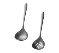 STOBAZA Cuillères Inox pour Hotpot Louche Longue et Écumoire Résistante Passoire pour Soupe et Bouillon Ustensiles de Cuisine pour Maison et Restaurant