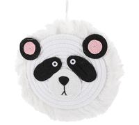 STOBAZA Décoration Murale Panda Tissée en Coton Corde Macramé, Ornement Décoratif Nordique pour Chambre D'garçon et Filles, Salon et Balcon, Accessoire Mural Doux et Naturel