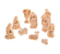 STOBAZA Décorations Nativité de Bureau en Résine, Lot | Beige, Usage Office et Église, Esprit Noël, Figurines de Crèche pour Table et Décoration Saisonnière
