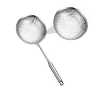 STOBAZA Écumoire Inox avec Filtre Mailles Fines Louche Résistante Chaleur pour Égoutter Fritures et Pâtes Ustensile Professionnel Ergonomique de Cuisine
