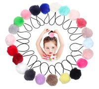 STOBAZA Élastiques à Cheveux pour Tout-petits en Peluche Confortable, 22 Pièces Mignons de Boule, Doux pour Cheveux, comme Accessoires pour Filles