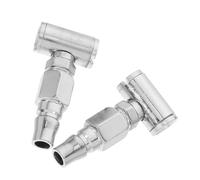 STOBAZA Embout Gonflage Pneus Double Tête Fer Adaptateur Valve Filetée pour et Outil Portable de Réparation Rapide et Gonflage