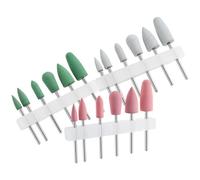 STOBAZA Embouts de Ponceuse à Ongles en Silicone 18 Pcs 3 Sets Rose Vert Blanc Embout de Perceuse à Cuticules Compatible Ponceuse Électrique pour Manucure Professionnelle et Usage