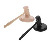 STOBAZA Ensemble De 2 Marteau en Bois pour Juge Socle, Design Élégant et Léger, Son Clair, Utilisation Polyvalente pour Enchères et Discours Publics