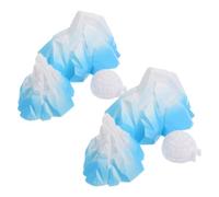 STOBAZA Ensemble de 6 Figurines Iceberg Miniatures en PVC et Écume, Décoration Réaliste pour Aquarium Paysage Arctique, Résistant la Décoloration, pour Décoration de Maison