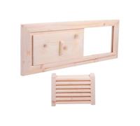 STOBAZA Équipement de Sauna 1 Set Panneau de Ventilation en Bois Beige Facile à Installer Résistant à L'humidité pour Cabine de Vapeur