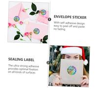 STOBAZA Étiquettes Autocollantes de Remerciement Couleur Arc-en-Ciel Rouleau de 500 Pièces Stickers Adhésifs pour Emballage Présents Fermeture Paquet et Décoration Lettres