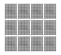 STOBAZA Étiquettes Autocollantes Rondes Adhésif Ultra Résistant 8 Tailles Codées 500pcs en Papier Noir pour Vêtements pour Usine de Confection et Commerce de Détail