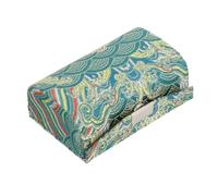 STOBAZA Étui à Rouge à Lèvres Chinois Vintage pour Paquet à Main, 2 Compartiments, Tissu Résistant, Couleur Vert Foncé, Portable pour Voyage Et Organisation Quotidienne