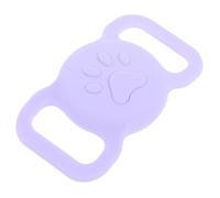STOBAZA Étui de Protection en Silicone Léger pour Traceur D’Animaux, Petit Manchon Antichoc Compatible avec Localisateur, Accessoire de Localisation pour Collier de Chat, Couleur Violet