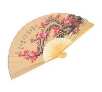 STOBAZA Éventail Mural Géant Pliable 35 Pouces Style Chinois À Motif Floral en Papier Décoration Élégante pour Salon Mariages Séances Photo Accessoire Oriental
