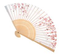 STOBAZA Éventail Pliable en Bambou Naturel Rose Pâle 1 Pièce, Ventilateur Décoratif Rétro pour Mariage et Soirée Dansante, Accessoire Léger et Portable pour Décoration Intérieure