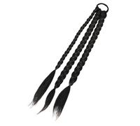 STOBAZA Extension Queue de Cheval Tressée Synthétique Perruque Tressée Haute Température Coiffure Longue Volumineuse pour Femmes Style Boxe et Tresse Élastique