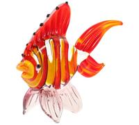 STOBAZA Figurine De Poisson en Vitrail Artisanale Décorative, Ornement en Verre Teinté, Taille Moyenne, Décoration D'intérieur Et Bureau, Présent Original pour Amateurs D'artisanat De Pêche