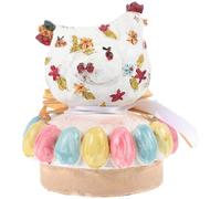 STOBAZA Figurine de Poule Décorative en Résine Colorée 1 Pièce, Statue de Coq de Pâques Peinte la Main, Décoration Intérieure Printanière pour Maison, Table et Jardin, Ornement Artisanal