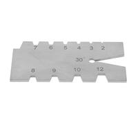 STOBAZA Gabarit D'angle de Coupe 30° en Acier Inoxydable, Outil de Mesure de Filetage Métrique, Jauge de Filetage pour Tours Métalliques, Outil D'inspection Professionnel et Bricolage,