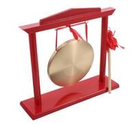STOBAZA Gong à Main Chinois 15 CM avec Support en Bois et Maillet Gong D’Inauguration Bureau Carillon Décoratif Feng Shui pour Cérémonie Professionnelle et Décoration Intérieure