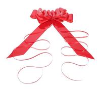 STOBAZA Grand Nœud Décoratif de Voiture de Mariage 31 Pouces en PVC Rouge | Décoration de Célébration, Adaptable à Plusieurs Modèles, Légère et Réutilisable, pour Voiture du Marié