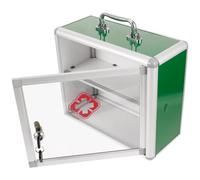 STOBAZA Grosse Armoire à Pharmacie Murale en Alliage D'aluminium Grosse Capacité, Rangement Pratique et Classification Facile pour Voiture ou Casier