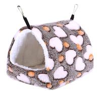 STOBAZA Hamac Suspendu pour Hamster en Coton Flanelle Ultra Doux avec Crochet, Lit Chaud pour Petits Animaux, Accessoire pour Cage Enclos Rongeur Hiver