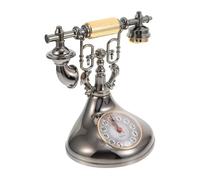 STOBAZA Horloge Bureau Vintage Téléphone Design Rétro Élégant Pendule de Table Décorative pour Salon et Bureau Ornement Créatif Unique Mouvement Silencieux Couleur