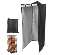 STOBAZA Housse de Protection Épaisse pour Rack de Cuisson Pliable Tissu Oxford Protège Rayures et Humidité pour Étals à Pains et Brioches Gain de Place Cuisine Noir