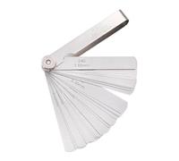 STOBAZA Jauge d'Épaisseur en Acier Inoxydable 32 Lames Métrique et Impérial 002-10 MM Règle d'Écartement Précise pour Mesure Industrielle et Mécanique Outil de Mesure d'Écart Compact