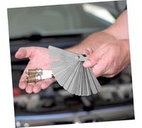 STOBAZA Jauge Épaisseur Acier Inoxydable Jeu de Cales pour Mesure Précise Écart Outil de Contrôle de Hauteur de Corde Guitare avec Graduation Métrique et Impériale