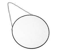 STOBAZA Kit Attrape-Soleil en Verre Rond Non Peint avec Chaîne, Support pour Peinture Vitrail, Décoration Créative pour Projets Artisanaux et Salons, Dimensions 34,5x20 Cm