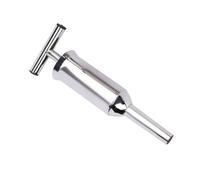 STOBAZA Kit de Remplissage Saucisse Acier Inoxydable Poussoir Manuel Grand Format Tube Farce Viande pour Maison et Viande Hachée