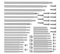 STOBAZA Kit de Réparation pour Basson 69 Pièces, Accessoires de Rechange Inoxydables, Outils D'entretien pour Instruments à Vent, Visserie et Axes Résistants à L'usure, Adapté