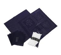 STOBAZA Kit Sashiko Traditionnel pour Débutants Kit Broderie DIY avec Dessous de Carrés Coffret Complet pour Coudre Dessous de Sashiko Faits Main pour Création Personnalisée