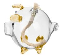 STOBAZA Lampe à Huile en Verre Orange de Cochon Cartoon, Rechargeable et Décorative, pour Anniversaire ou Décoration Intérieure