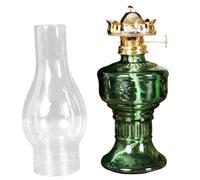 STOBAZA Lampe à Pétrole Vintage Verre avec Couvercle Lanterne à Huile Décorative pour Salon Chambre et Camping Style Rétro Ancien Lampe Pétrole Colorée