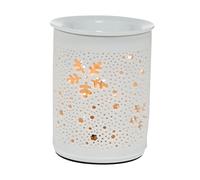 STOBAZA Lampe Électrique Diffuseur Parfum Maison avec Veilleuse Intégrée Brûleur Cire Céramique Rond Éclairage Dambiance Relaxant Compatible Tension
