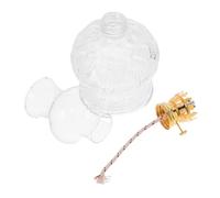 STOBAZA Lampe Kérosène Verre Transparent Réglable Anti-vent pour Usage Intérieur Éclairage Urgence et Décoration de Table Lanterne Huile Vintage pour Culte et Veilleuse