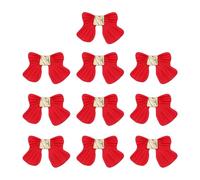 STOBAZA Lot de 10 Breloques pour Ongles en Alliage Petits Motifs Nœud Rouge Décoration Manucure Japonaise Accessoires Légers pour Nail Art Quotidien