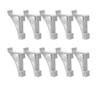 STOBAZA Lot de 10 Crochets de Support de Congélateur en Aluminium Robustes et Faciles à Installer pour Étagères de Réfrigérateur Argentés