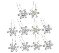STOBAZA Lot de 10 Épingles à Cheveux de Mariée de U Alliage Strass Cristal Style Flocon de Neige Accessoires pour Cheveux Mariage pour Soirée et Banquet