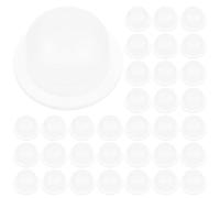 STOBAZA Lot de 100 Bouchons Transparents à Vis 18 Dents sans Trou pour Bouteilles D’Huiles Essentielles Fermeture Hermétique Anti-Fuite Compatible Aromathérapie et Usage Spa