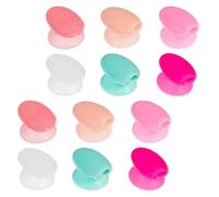 STOBAZA Lot de 12 Protège-Pinceaux à Lèvres en Silicone Semi-Transparents Couleurs Variées - Capuchons Anti-Poussière et Anti-Perte pour Pinceaux à Lèvres Étuis Portables pour Maison et