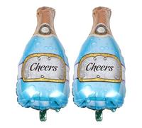 STOBAZA Lot de 2 Ballons en Aluminium de Bouteille de Vin, Grand Format, Couleur Vive, Décorations de Fête Anniversaire et Mariage, Ballon Bouteille pour Enterrement de Vie de