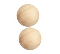 STOBAZA Lot de 2 Boules en Bois Massif Rondes de 9 CM Accessoires de Loisirs Créatifs Bois Brut Poncé sans Échardes pour Peinture Gravure et Projets DIY Décoratifs