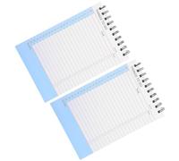 STOBAZA Lot de 2 Cahiers à Spirale Ligné 21X14 CM Bloc-Notes de Planification Non Daté Papier Épais Résistant à L’Encre Organiseur de Tâches Quotidien pour Bureau et Étudiants Agenda