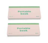 STOBAZA Lot de 2 Carnets Agenda Hebdomadaire Format Mini Pages Blanches Vierges Couverture Crème Bloc-Notes Organisateur pour Bureau et Fournitures Scolaires pour Planification